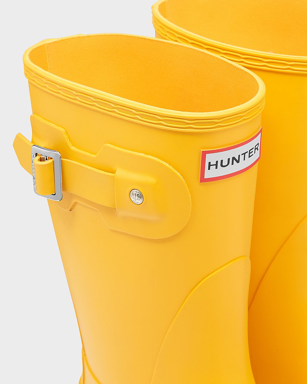 Hunter Original Short Rain Boots - Sale Clearance Womens Yellow - EBVUQZ274